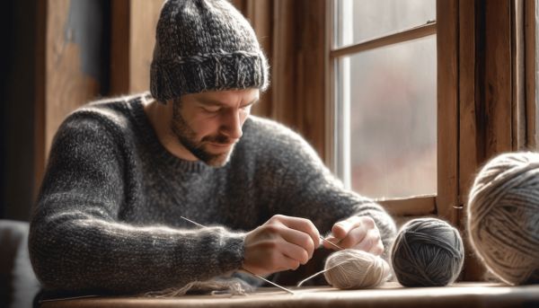 Tricotez un bonnet homme en laine pour cet hiver